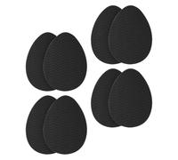 TOGEVAL 4 Pairs Self-Adhesive Silicone Shoe Sole Grips Anti-Slip Wave Pattern Protectors Black for High Heels Noise Reduction Sole Guards Suitable for Heel and Ball-of-Foot Cushion