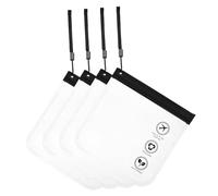 TOGEVAL 4 Pcs Clear Travel Toiletry Bags TSA-Approved Airport Security Liquid Pouches Lightweight EVA Material Leakproof Makeup Organizer for Men Women