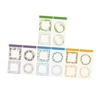 TOGEVAL 4 Sets Vintage Botanical Memo Paper Backing Paper for Scrapbooking DIY Journal Decoration Multi-color Retro Notebook Lined Decorative for Cards Crafts Letters and Planners