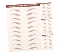 TOGEVAL 4 Sheets Realistic Eyebrow Tattoo Stickers with Hair-like Design Natural-looking Adhesive Brow Transfers for Women Easy to Apply Water Transfer Eyebrow Decals