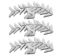 TOGEVAL 40Pcs 14Mm Metal Book Corner Protectors, Nickel Album Corner Guards for Notebooks, Scrapbooks, Photo Albums, Decorative Folder Edge Covers