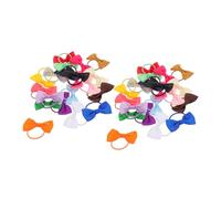 TOGEVAL 40pcs Colorful Dog Hair Bows with Elastic Bands Lightweight Comfortable Puppy Grooming Accessories for Small Breeds Like Yorkie Maltese Poodle Easy to Clean Pet Bowknot for Parties