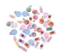 TOGEVAL 40Pcs Cute Sweets Nail Charms Lightweight Manicure Nail Decorations for Natural and Artificial Colorful Cartoon Charms for Party and Daily Wear and Safe Art Accessories