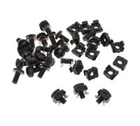 TOGEVAL 40pcs Rack Screws and Cage Nuts Kit M6 X 14mm Black Carbon Steel with Washers for Server Cabinets and Audio Equipment Anti Vibration Space Optimisation