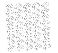 TOGEVAL 40Pcs Stainless Steel Pet Cage Hooks for Quail Rabbit Poultry Cages Elastic Wire Door Hooks Hanging Hardware