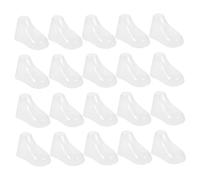 TOGEVAL 40pcs Transparent Shoe Display Stands Plastic Feet Mannequin for Socks Booties Storage and Shaping PVC Shoe Models for Booties