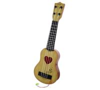 TOGEVAL 44cm Beige Mini Ukulele Imitated Four String Guitar for Boys and Girls with Comfortable Strings for Early Education and Beginners