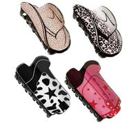 TOGEVAL 4pcs Acrylic Claw Hair Clips for Thick Hair Strong Hold Decorative Ponytail Barrettes Lightweight Western Style for Women Suitable for Daily and Special Occasions