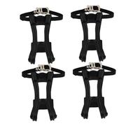 TOGEVAL 4pcs Adjustable Bike Pedal Toe Clips with Straps Fit for Exercise Road Mountain Fixed Gear Bikes Secure Anti-slip Foot Cage for Enhanced Stability and Easy Installation
