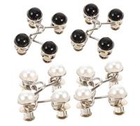 TOGEVAL 4Pcs Adjustable Waist Buckles for Jeans Pants Waist Tightener Extender Button No Sew Smooth Surface Protects Clothing Easy Disassembly for Sweaters Shorts Trousers