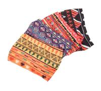 TOGEVAL 4pcs African Print Wide Vintage Head Wraps for Women Elastic Knotted Turbans Stretchy Sweatbands for Yoga Running and Daily Hair Styling