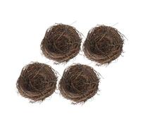 TOGEVAL 4pcs Artificial Bird Nest 15cm Simulated Bird Nest Decoration Set for Photo Props and Holiday Ornamental Crafts Home Garden Adornment