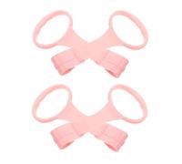 TOGEVAL 4pcs Baby Crib Pull Rings Lightweight Pp Rings Helping Babies Stand Easily for Travel and Outdoor Use Pink Hanging Nursery