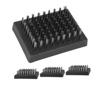 TOGEVAL 4pcs Bbq Cleaning Brush Outdoor Grill Stainless Steel Wire Brush Barbecue Accessories Black Pp