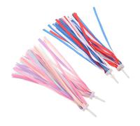 TOGEVAL 4Pcs Bike Handlebar Streamers Tassels for Scooters Tricycles Decorative Ribbons Easy Insert Colorful Pink Blue Accessories