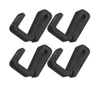 TOGEVAL 4pcs Black Plastic Z Hooks 2mm Flat Mini Hanging Hooks for Kitchen Utensils Towels Coat Rack and Microwave Oven Rack Multipurpose Wall and Door