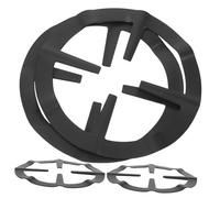 TOGEVAL 4Pcs Black Stainless Steel Gas Stove Ring Reducer Stand for Coffee Pots and Small Cookware Anti-rust Bracket for Safe Cooking Gas Hob