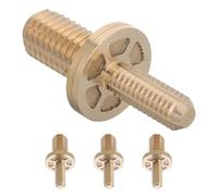 TOGEVAL 4pcs Brass Cue Joint Screws Extension Billiard Cue Hardware Accessories for Tip Replacement and Maintenance Precision Connector Upgrade for Pool Stick Assembly