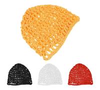 TOGEVAL 4pcs Breathable Mesh Crochet Hair Net Cap for Women Night Sleep Hair Wrap Protection Reduce Frizz and Tangles Bedtime Use