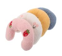 TOGEVAL 4pcs Cat Pillow U Shaped Soft Neck for Indoor Pets Portable Calming Bed Ergonomic Comfortable Warm Sleeping Cushion