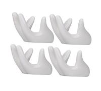 TOGEVAL 4pcs Ceramic Ocarina Hand Stands Portable Musical Instrument Holders Hand-shaped for Beginners and Professionals