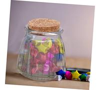 TOGEVAL 4pcs Corked Glass Wishing Bottles Multipurpose Storage Jars for DIY Crafts Decorative Pendant Containers Safe High-end Glass Material