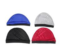 TOGEVAL 4Pcs Disposable Bathing Caps Loose Hair Housework Head Cover for Women Men Breathable Lightweight Stretchy Hair Bonnet for Sleeping and Shower Use