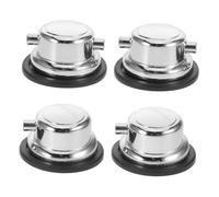 TOGEVAL 4pcs Double End Tom and Snare Drum Lugs Silver Metal Replacement Parts Hardware Accessory for Electronic Drum Kits and Percussion Instruments