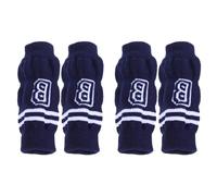 TOGEVAL 4pcs Elastic Knitted Dog Elbow Sleeves Letter Pattern Breathable Pet Leg Warmers and Joint Protectors for Small Dogs Leg Guards for Cold Weather