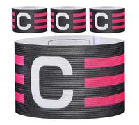 TOGEVAL 4pcs Elastic Soccer Captain Armbands with C Mark for Adults Stretchable Football Leader Bands for Team Identity Fabric Sports Wristbands for Training and Matches