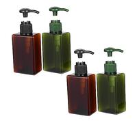 TOGEVAL 4Pcs Empty Lotion Pump Bottles Refillable Plastic Press Dispensing Containers for Shampoo Hand Soap Eco Friendly Bathroom Storage with Smooth Surface and Easy Refill