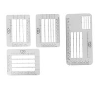 TOGEVAL 4pcs Envelope Addressing Guide Stencils Transparent Plastic Multi Function Writing Template for Calligraphy Postcards Wedding Invitations Scrapbooks and Handwriting Practice