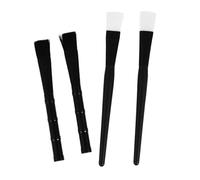 TOGEVAL 4pcs Facial Mask Applicator Brushes Modulation Beauty Tools for Home and Salon Use Even Skincare Application Black Handle