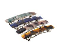 TOGEVAL 4pcs French Spring Hair Clips Thick and Thin Decorative Barrettes for Women Chic Minimalist Hair Accessories with Secure Grip Stylish Multi-color Pins for Everyday and Party Use