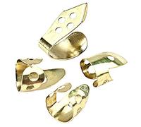 TOGEVAL 4pcs Golden Metal Guitar Finger Picks Thumb Plectrum Set for Acoustic Banjo Ukulele, Easy to Use and Sturdy Musical Instrument Accessory