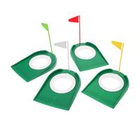 TOGEVAL 4pcs Golf Hole Training Aids Decorative Golf Flags Putters with Plastic Flag Portable Cup Adult Training Aids Practice Cup Personal Putting Abs