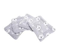 TOGEVAL 4pcs Guinea Pig Blanket Set Soft Wool Pet Sleep Mat Warm Bedding for Small Animals Hamsters Rats Cage Liners Grey Bear Head s Size