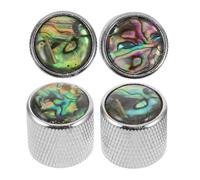 TOGEVAL 4pcs Guitar Volume Buttons Bass Guitar Knobs Musical Instrument Parts Pedal Cap Knobs Bass Control Replacement Amplifier Replacement Volume Controller Pedal Toppers
