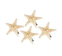 TOGEVAL 4pcs Hairpin Hair Clips for Women Five Size Bun Little Girl Hair Clips Mermaid Accessories Ocean Accessories Beach Sea-star Random Color
