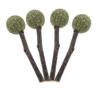 TOGEVAL 4pcs Hamster Chew for Teething Dental Care Small Pet Chewing Playthings for Guinea Pigs Rabbits Bunnies Interactive Exercise to Strengthen Teeth and Promote Healthy Biting