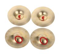 TOGEVAL 4pcs Hand Cymbals Orff Copper Percussion Instruments for Dancing Zills Party Music Education Lightweight Portable