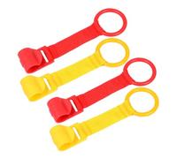 TOGEVAL 4pcs Hand Pull Rings Walking Assistant Safety Pull Up Bar for Nursery Playpen Lightweight Plastic Fabric Design Hanging to Build Confidence and Color Cognition