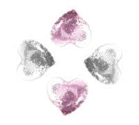 TOGEVAL 4pcs Heart Shape Eye Gel Pads Cooling Eye Packs Cold Compress for Puffiness Relief Suitable for Adults