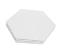 TOGEVAL 4Pcs Hexagon Felt Board Tiles Self-Adhesive Decorative Pin Boards for Walls White Large for Home Office Organization