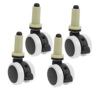 TOGEVAL 4pcs High Chair Casters Replacement Wheels Heavy Duty Plastic Furniture Swivel Castor for High Chair Accessories Easy Install Mobility Enhancer Random Color