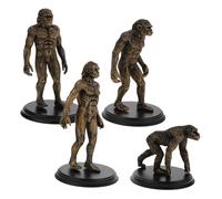 TOGEVAL 4pcs Human Evolution Models Educational Figurines Teaching Tool Realistic Primitive Man Scene Props for Cognitive Learning and Interactive Play
