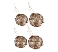 TOGEVAL 4pcs Hummingbird Nest Builder Natural Bird Nesting Materials for Outdoor Gardens and Indoor Balconies Creative Nesting Balls for Wild Birds