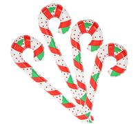 TOGEVAL 4Pcs Inflatable Xmas Candy Canes Balloons Handheld PVC Christmas Candy Decorations Safe Party Props Sticks for Holiday Wall Door Ceiling Ornaments