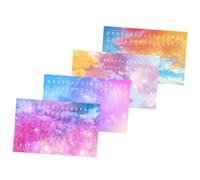 TOGEVAL 4pcs Kalimba Thumb Piano Key Stickers PVC Note Decals for Beginners Easy Installation Learning Aid for Musical Instruments