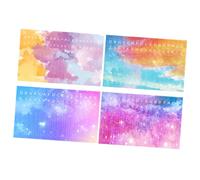 TOGEVAL 4pcs Kalimba Thumb Piano Note Stickers Colorful Learning Decals for Beginners Mini Kalimba Keyboard Stickers for Quick Note Identification